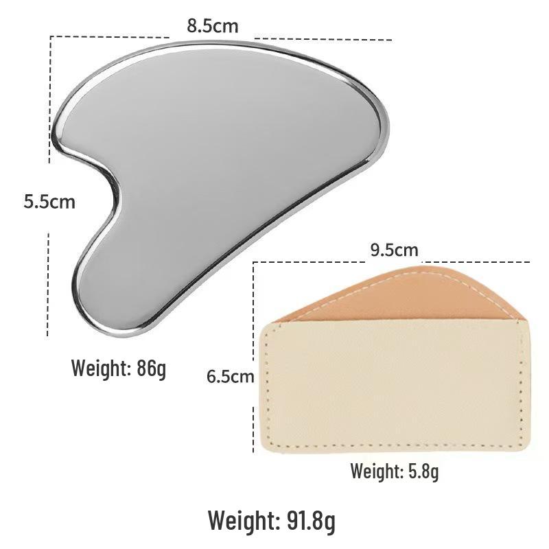 Heart-Shaped Stainless Steel Gua Sha Board for Facial Firming and Lifting Massage – Large Size, Multifunctional Fascia Tool.