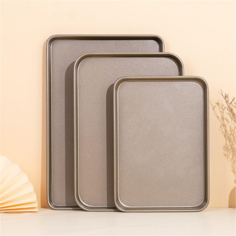 Heat Restaurant Carbon Steel Baking Tray Nonstick Layer Rectangular Cooking Plate Pan Cookie Sheet For High Heat Oven