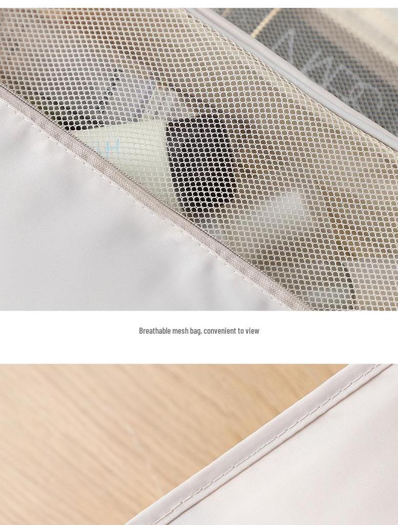 2023 Travel Hook Wash Bag with Wet/Dry Separation and Large Capacity Makeup Storage