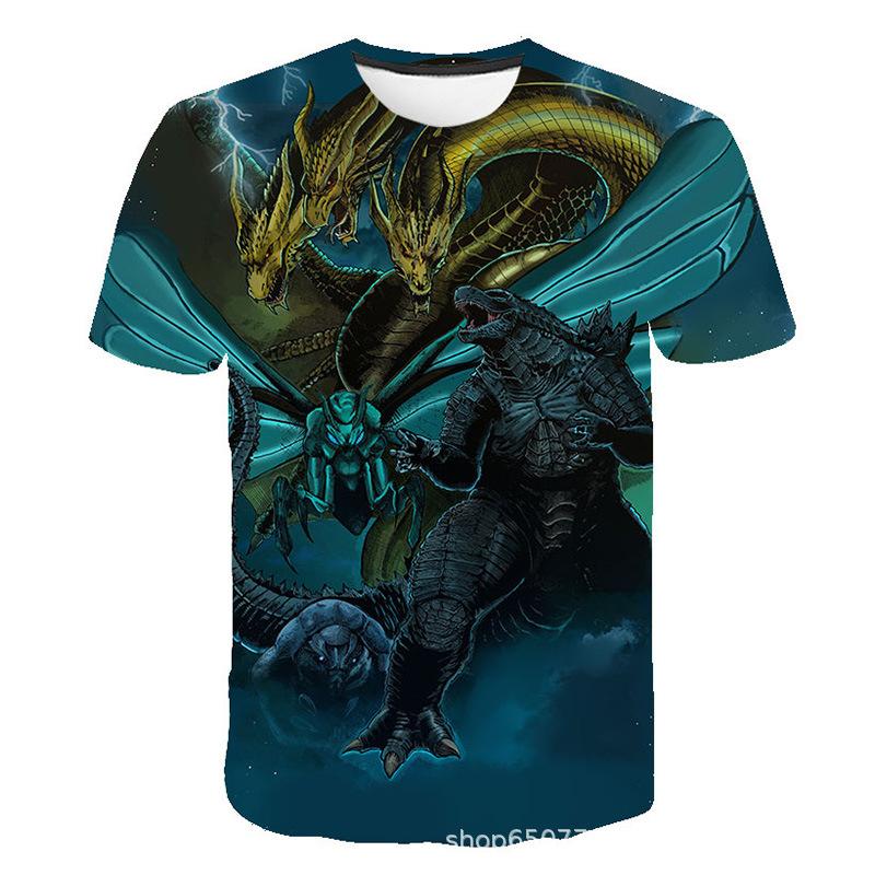 Summer Short Sleeved T-shirt Monster Series 3D Printed Casual T-shirt