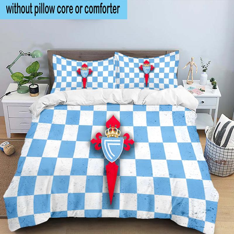 Celta Vigo Crest 3PCS Bedding set,Ideal for1pc Duvet Cover And 2pcs Pillowcases Perfect for Christmas gift,Ideal for Bedroom, Dormitory