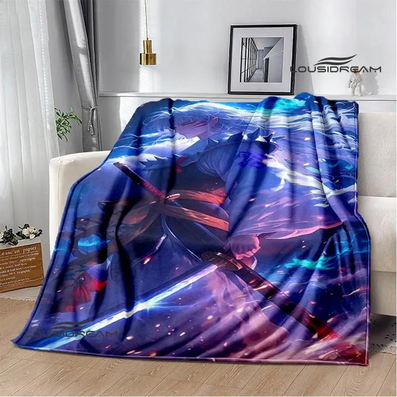 3D Inuyasha Cartoon Printed blankets Picnic blanket Warm Flannel blankets Home bed linings blankets for beds Birthday Gift