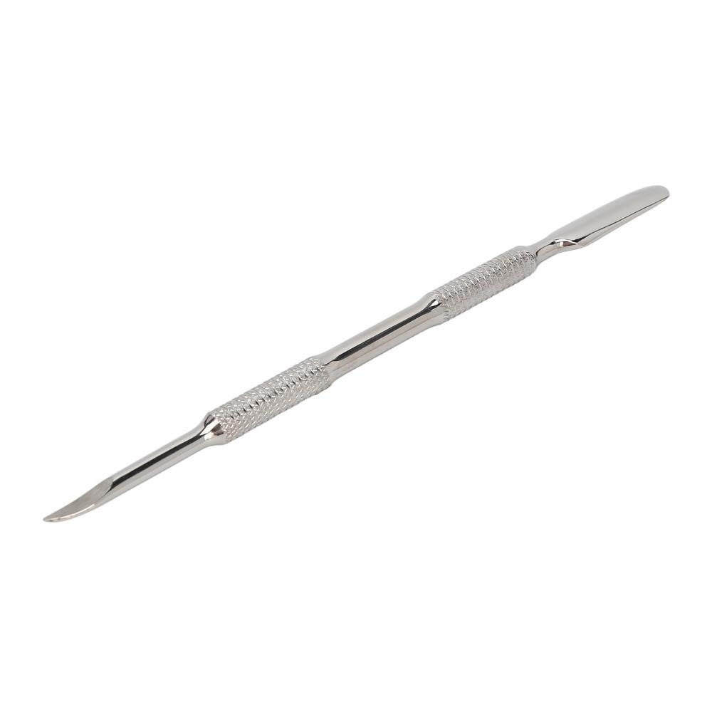 Ergonomic Dual Head Cuticle Pusher Stainless Steel Nail Pusher  Professional salon pedicure