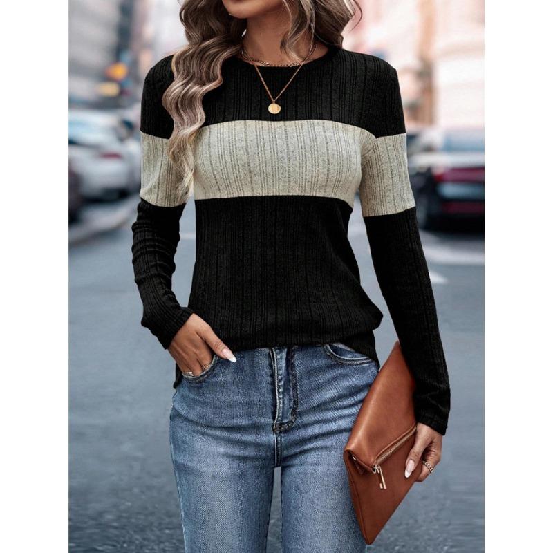 BITCED Women's Fashion Casual O-Neck Long Sleeve Blouses & Shirts