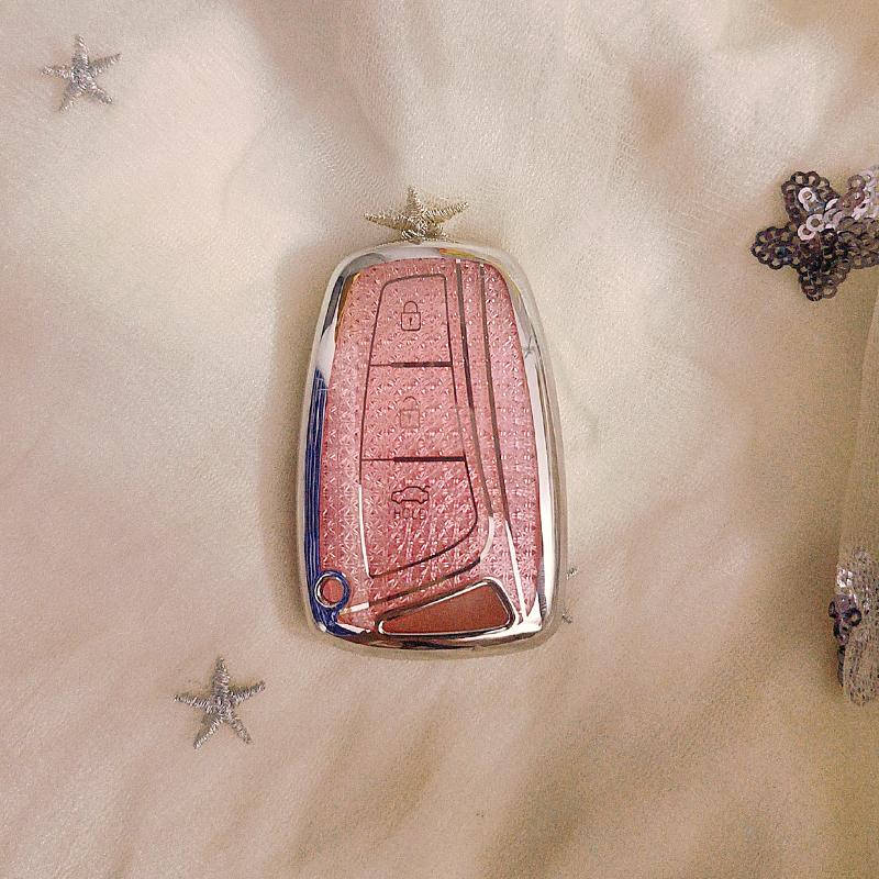 

Diamond Pink For Hyundai Grandeur Sedan Genesis G80 Santa Fe Grand Santafe Ix45 Equus Azera Remote Key Case Cover Accessories