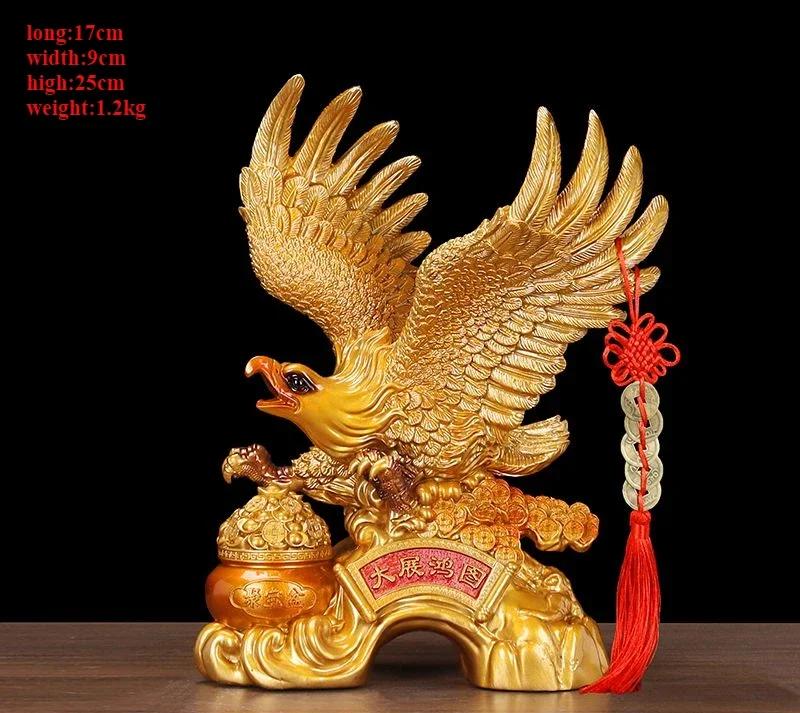 Feng Shui Resin Animal Eagle Grand Display Ornaments Company Desk Study Living Room Decor