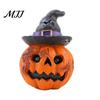 Festive Desktop Display Props Halloween Resin Figurine, Spooky Skeleton Pumpkin Ghost Statue for Detailed Horror Figurine Decorations Tiered