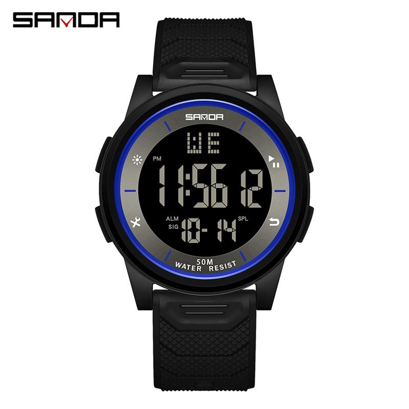 Sanda Waterproof Multifunction Electronic Watch for Teens - Trendy Unisex Design with Alarm