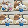 Adorable Plush Dog Keychain Soft Plushie Toy With Overalls Perfect For Gifts
