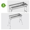 Camping Charcoal Grill Folding Barbecue Stove Portable Stainless Steel Large BBQ Grill Picnic Cookware Furnace Camping Accessory