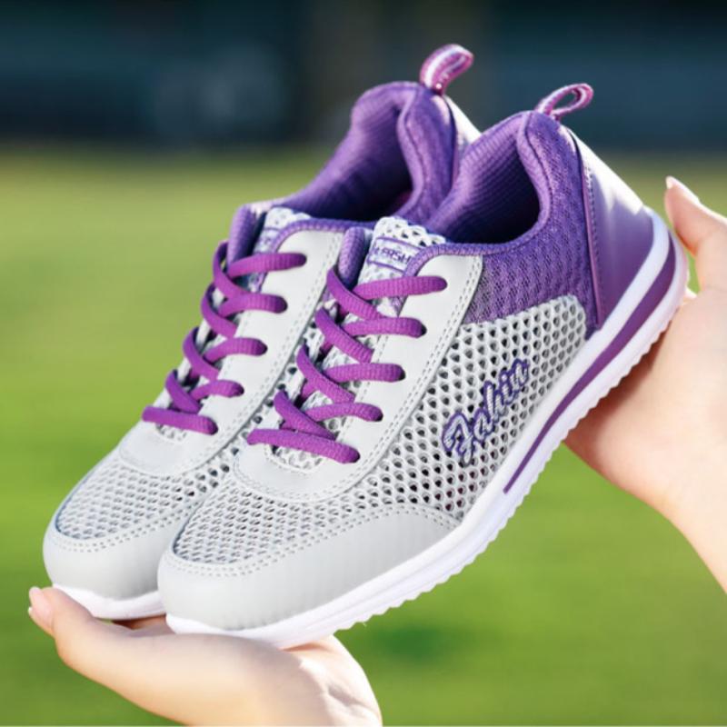 Summer Breathable Hollow Mesh Women's Comfortable and Wear-resistant Sports Shoes