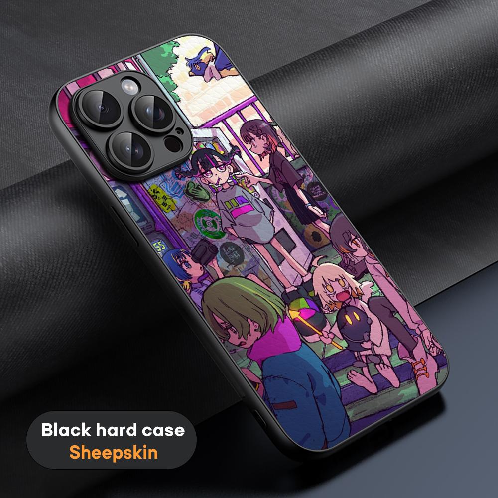 

Zutomayo singer pattern design Phone Case For iPhone 16 15 14 13 12 11 Plus Pro Max High-end Luxury Black hard case Sheepskin iPhone 12