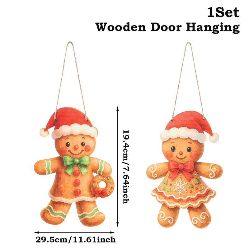 Christmas Wooden Door Hanging Christmas Party Decoration 2025 Xmas Santa Claus Hanging Ornament Navidad Natal New Year Gift 2026
