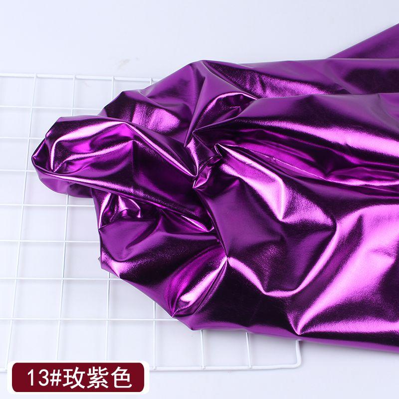 Elastic Golden Reflective Fabric By The Meter for Stage Clothes Hats Decoration Sewing Plain Bronzing Cloth Smooth Skin-friendly
