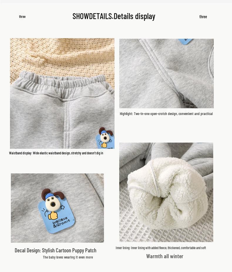 New Fleece-Lined Children's Pants: Cozy Autumn/Winter Sweatpants and Joggers for Boys and Girls