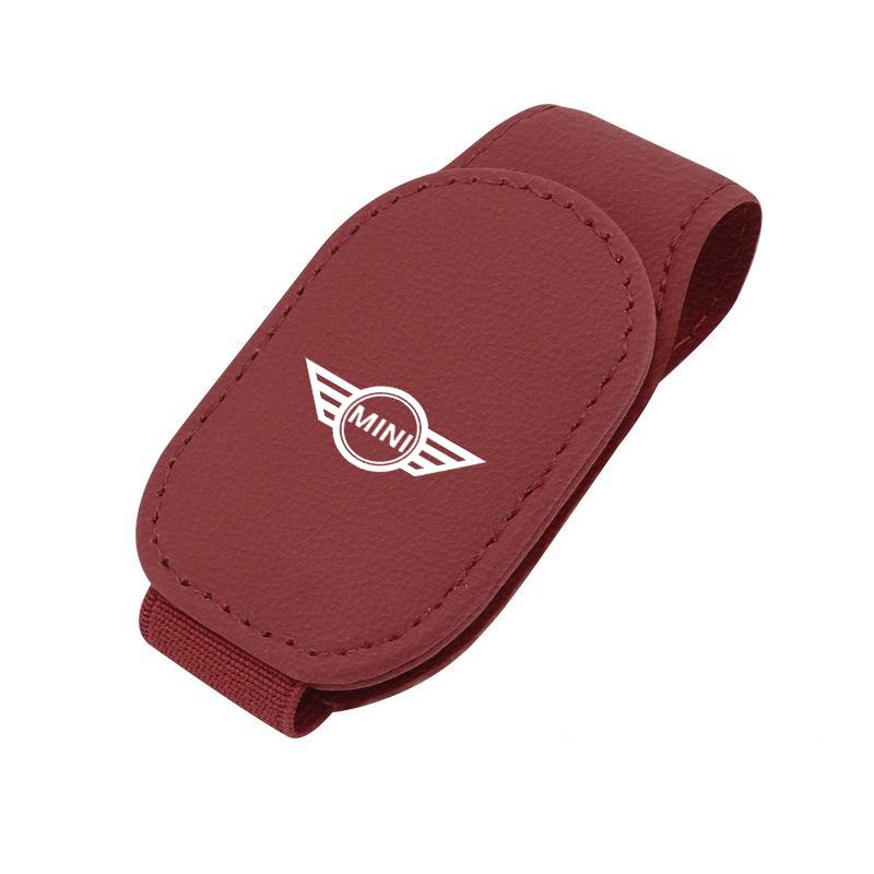 Carbon Fibre/Leather Car Glasses Clip Cards Case Sunglasses Bracket For BMW Mini Cooper R50 R53 R55 R56 R60 R61 F54 F55 F56 F60