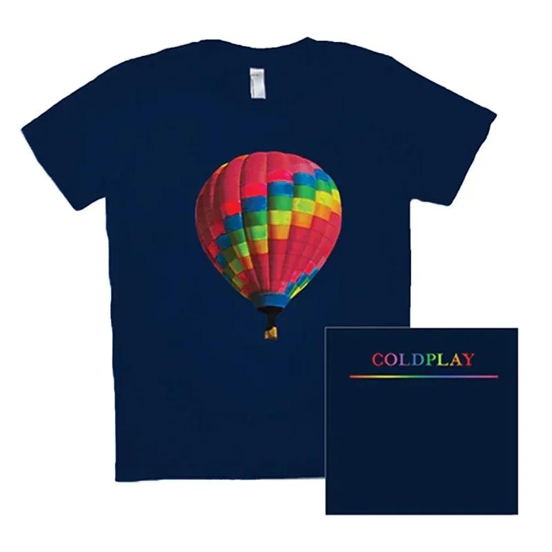 

2025 Класична футболка гурту Coldplay Британська рок-музика Чоловіча та жіноча повсякденна футболка з коротким рукавом Бавовняні топи Літній одяг 4XL