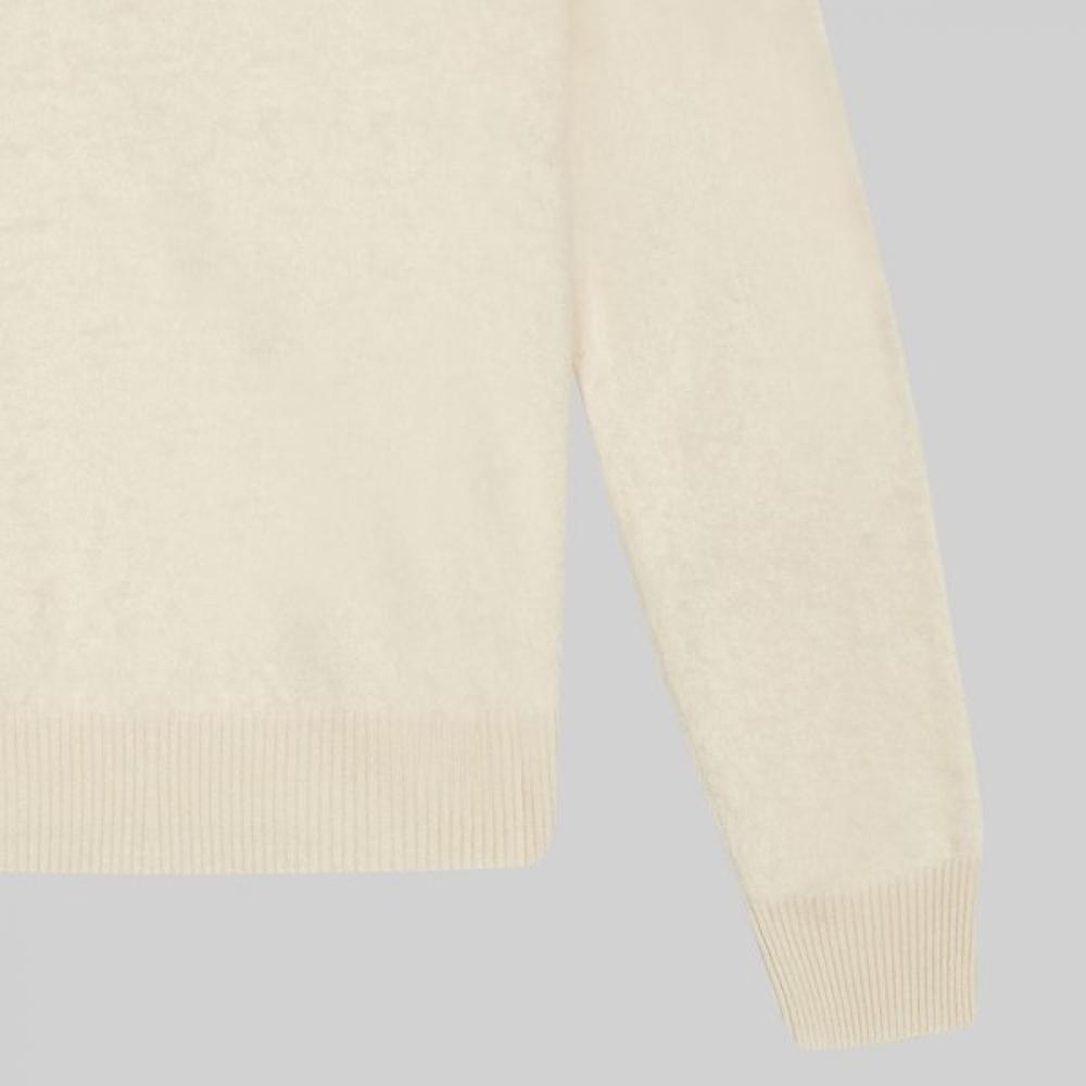 Boss Hairy Cashmere Regular Fit Knit Sweater Open White  50526881131 