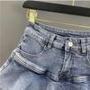 Vintage Spodenki Jeansowe Spódniczki Damskie Lato 2026 Streetwear Spierane Kawaii Urocze Seksowne Falbanki Mini Jeansowe Saias Damskie