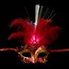 Venetian Venice Glowing Feather LED Masks Woman Fancy Dance Party Eye Mask Carnival Halloween Masquerade Cosplay Costume