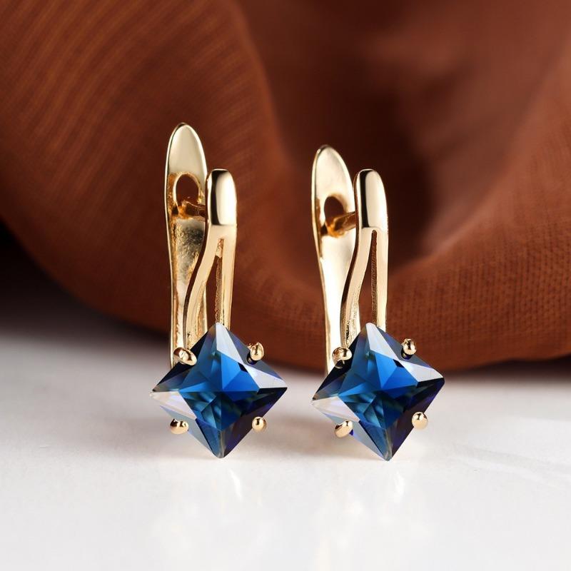 Geometric Drop Earrings Fashion Gold Color Wedding Party Earrings Jewelry Gifts