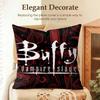 TV BBuffy the Vampire Slayer Cushion Cover Natural Linen Organic Fabric DoubleSided Printing Sofa Home Decor Gift Pillow Case
