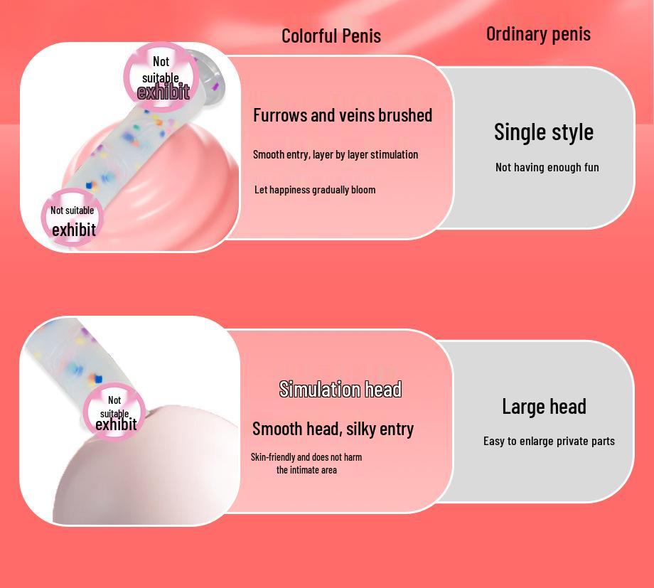 Colorful Large Silicone Jelly Dildo - Thick, Realistic Adult Toy for Women