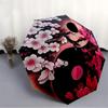 1pc Cherry Blossom Yin Yang Automatic Opening/closing Umbrella, Reinforced 8-Rib Construction, Compact Travel Umbrella Yy250808122