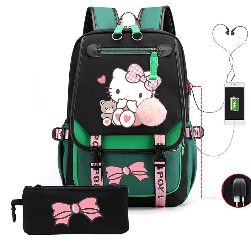 Cute Cartoon Printed Backpack Female Japanese Sweet Small Fresh Primary And Secondary School Student Schoolbag