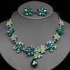 Exquisite Flower Pendant Necklace Genteel Temperament Women Jewelry Set  Dating