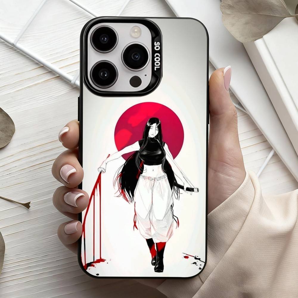 Etui na telefon R-Retsu Unohana B-Bleachs Dla iPhone17,16,15,14,13,12,11 Plus,Pro Max Czarny Cukierkowy srebrny etui na telefon