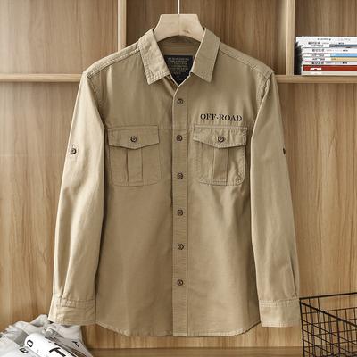 New Spring Autumn Shirt Men's Long-sleeved Casual Loose Men's Business Long-sleeved Shirt Cotton Men's Spring Top