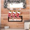 Grandes chaussettes de Noël Ornements à suspendre sur le sapin de Noël pour la maison, le mur, la porte, la cheminée Décorations de fête Cadeaux pour enfants