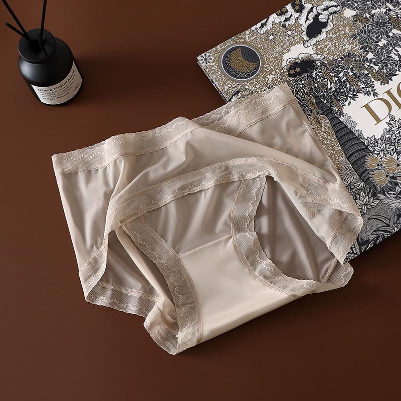 Lightweight Breathable Ice Facial Mask Panties Lace Comfortable Triangle Women’s Panties