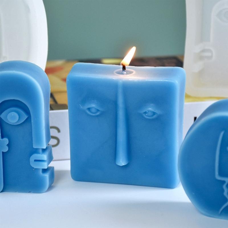 Abstraktní obličej Fondánové formy na zdobení dortů DIY Čokoládová epoxidová forma Manuální forma na dekorace do auta pro dekorace