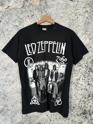 Led Zeppelin Rock Band 90s Black T-shirt Size S-5XL