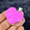 Copper Pink Turquoise Gemstone 925 Sterling Silver Jewelry Pendant 1.89" M-3342