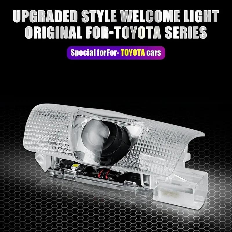 VTSJ3 Car LED HD Projector Lamp Car Door Welcome Lights For Toyota Corolla Camry Prado Venza Prius Land Cruiser Sequoia Previa Sienna