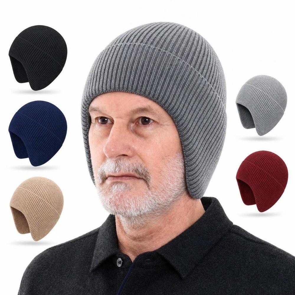 Velvet Lining Beanie Cap Bonnet Winter Hat Outdoor Earflap Cap for Men Women