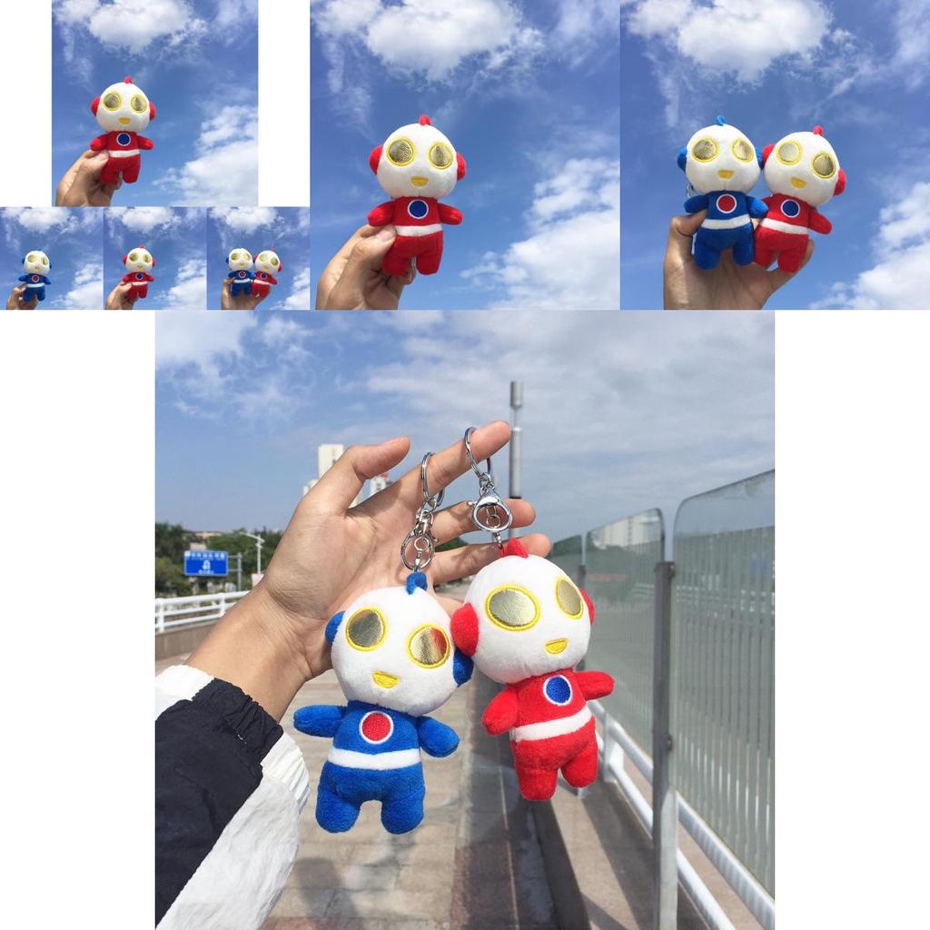 Cute Cartoon Ultraman Plush Keychain Mini Soft Toy Keyring Bag Accessory
