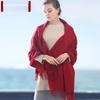Hengyuanxiang 100% Pure Wool Shawl for Women, Autumn And Winter Warm Thick Scarf, Gift for Mom, New Year Birthday Present
