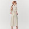 Wednesday Delight Wed_Bow Slim Waist Shirt Dress