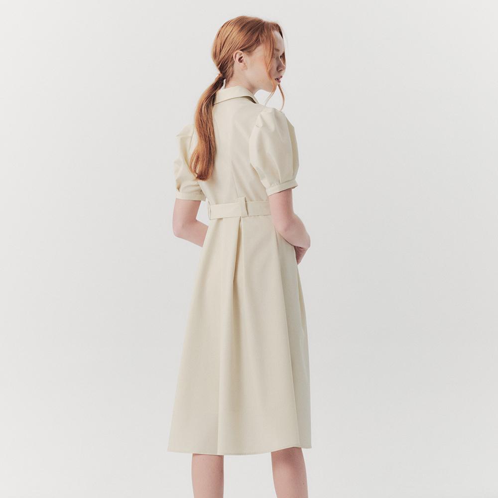 Wednesday Delight Wed_Bow Slim Waist Shirt Dress