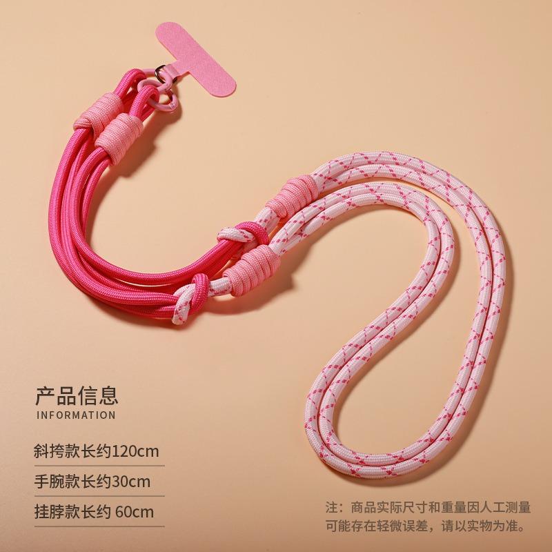 Multifunktionales 3-in-1-Handy-Lanyard, Crossbody-Hals-Handgelenkband, Strapazierfähiges geflochtenes Seil