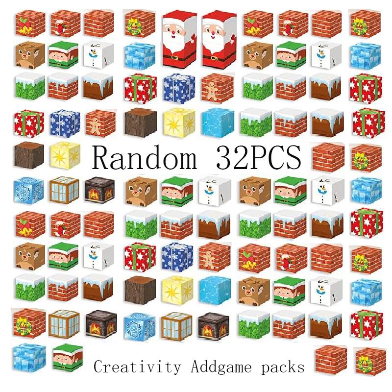 Non-Toxic Build Your Christmas World Magnetic Cube Magnet Stone Building Blocks Kids Gift Puzzle Children Toy Magnetic Assemble The Model