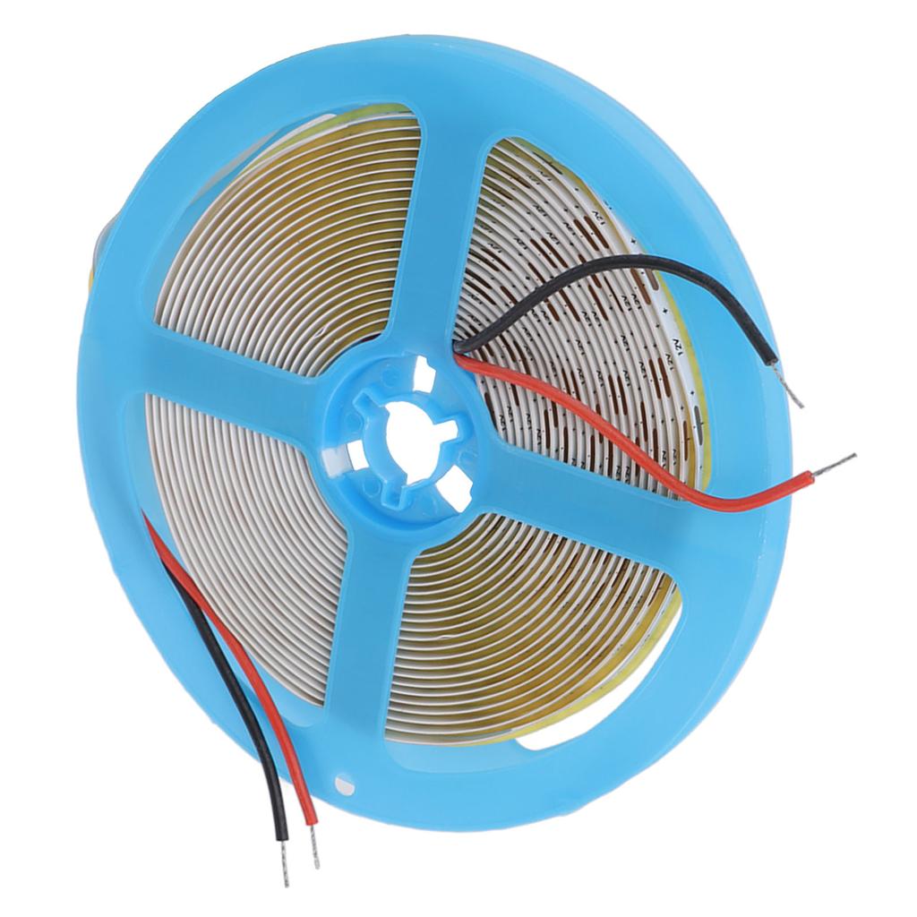 12V COB LED Fleksibel Striplys Selvklebende 90 CRI Fleksibel Uniform LED Tapelampe 110LM 5m 4000K
