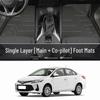 All-Weather Floor Mats for Toyota Vios - Full Coverage TPE Foot Mats with Driver's Seat Original Carpet Replacement.