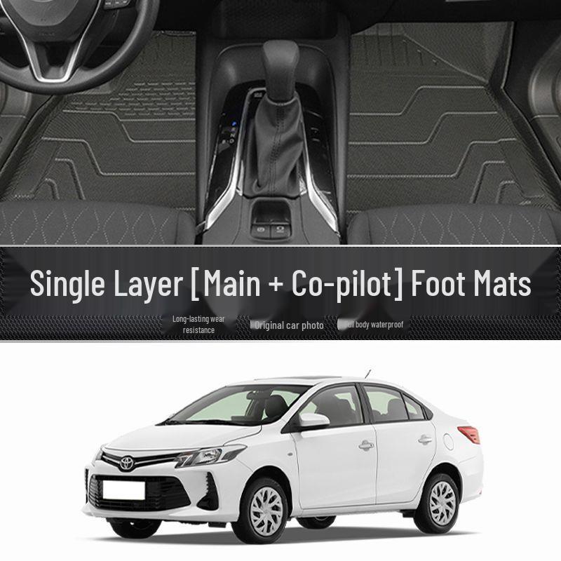 Всепогодные коврики для Toyota Vios - Полное покрытие, коврики для ног из ТПЭ, замена оригинального ковролина водительского сиденья. 2008-2013 Toyota Vios - In Stock