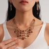 Heavy Industry Diamond-encrusted Multi-layer Oval Necklace Medieval Temperament Clavicle Chain Light Luxury Necklace