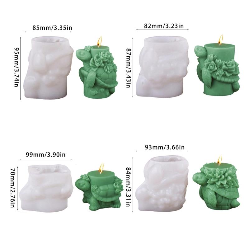 Sea Creature Silicone Mold 3D Tortoise Statue Silicone Candle Molds for Handmade Candle Soap Epoxy Resin Silicone Molds